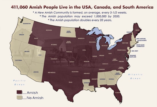 Amish population map